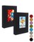 2 Pack 4x6 Black Linen Photo Album with Clear Pages, Front Window for Personalization